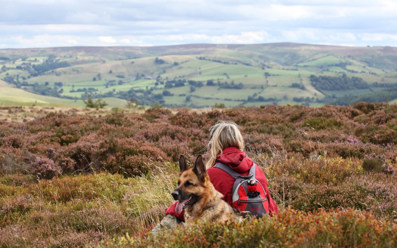 Woman and a dog